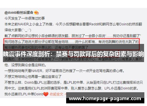 魏震事件深度剖析：禁赛与罚款背后的复杂因素与影响