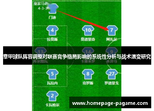 意甲球队阵容调整对联赛竞争格局影响的系统性分析与战术演变研究